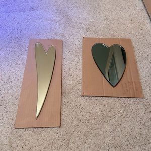 Heart shaped mirrors-set of 2